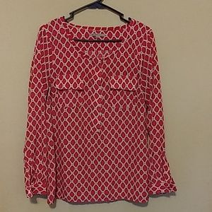 Gap blouse pink and white